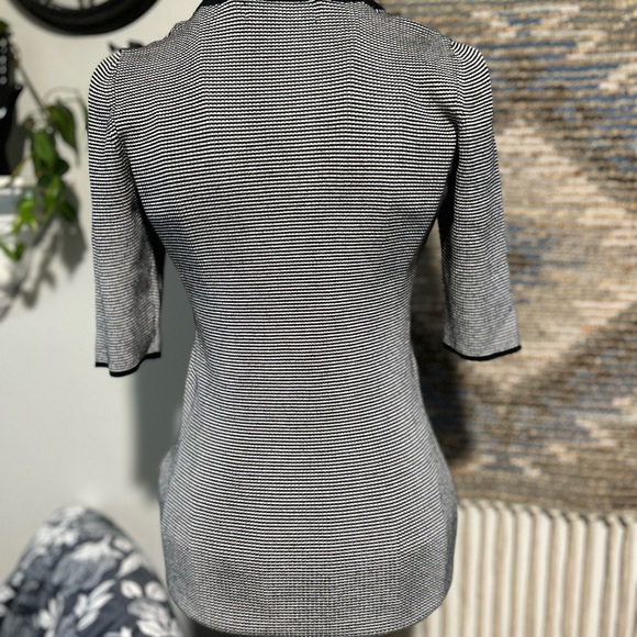 Philosophy Black and White Striped Women's Top - Picture 6 of 8